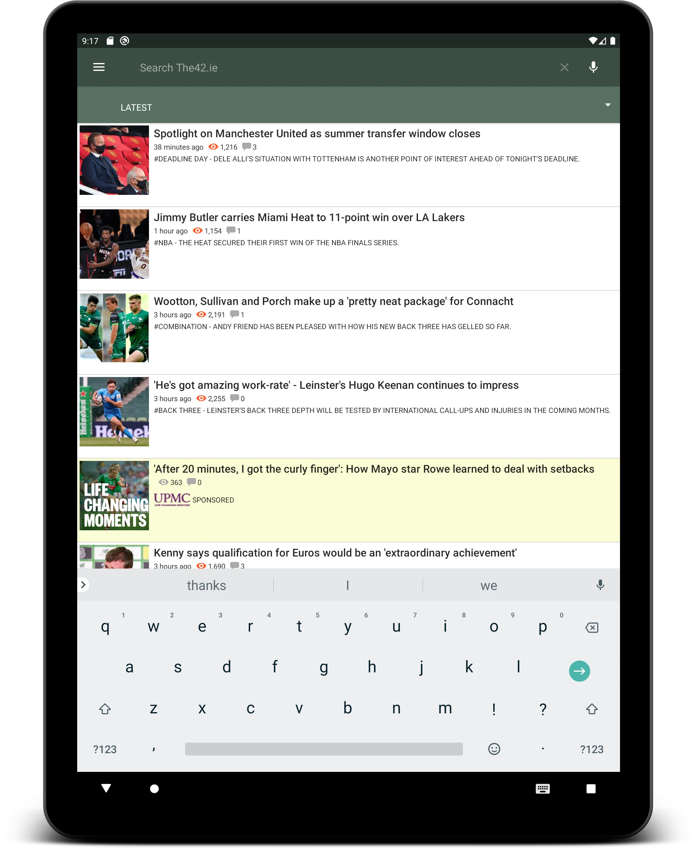 The42.ie Sports News screenshot